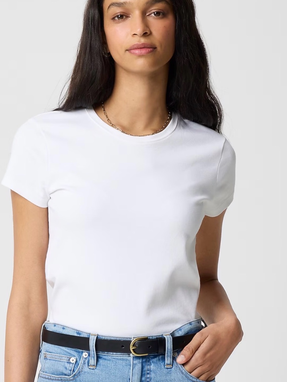 J. Crew Women's White Short Sleeve Crewneck Tee